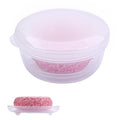 Travel Soap Container, Round Soap Case with Cover, Portable Bar Soap Holder | Leakproof Shampoo Bar Holder with Drainage Tray for Shower, Bathroom, Travel, Camp (Transparent White) - color: Transparent White