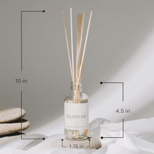 Sweet Water Decor Non-Toxic Cashmere and Vanilla Reed Diffuser Set, Cashmere, Sandalwood, Milky Coconut, Bourbon Vanilla Scented Diffuser for Home, Light Fragrance, Made in the USA, 3.5 FL OZ - style: Cashmere & Vanilla