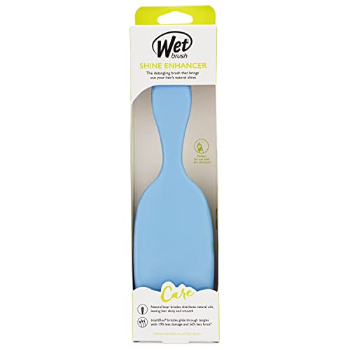 Wet Brush Shine Enhancer Hair Brush, Sky - Exclusive Ultra-soft IntelliFlex Bristles - Natural Boar Bristles for All Hair Types - For Women and Men, Wet and Dry Hair - color: Sky, size: 1 Count (Pack of 1)