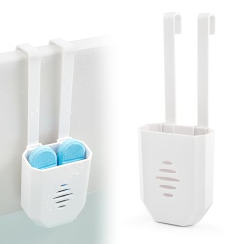 Toilet Tank Cleaning Tablet Holder,Hanging Bowl Cleaning Tablest Bracket,Keeping Tablets from Blocking Hole in Tank,Easy to Install,Fits Most Standard Toilet Tablets Tanks(1pc) - color: 1pc