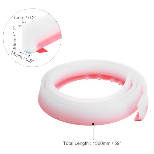 uxcell 59 Inch Collapsible Shower Barrier Stopper Water Splash Guard Blocker 59"Lx0.6"Wx1.2"H for Bathroom Kitchen Wet and Dry Separation, Clear - color: Clear, size: 59"Lx0.6"Wx1.2"H