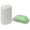Travel Soap Case soap Holder,Leak Proof with Silicone Sealed lid, Gray | Keep Dry with Drainage Tray,Soap Dish for Travel, Gym, Bathroom, Outdoor, Camping, School - color: Grey
