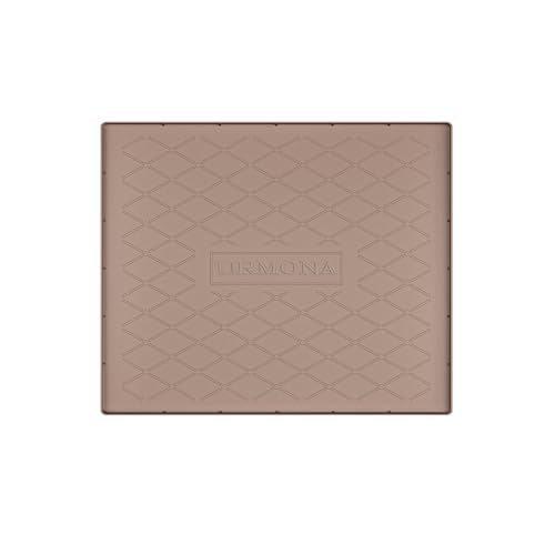 URMONA 25" x 19" Waterproof Silicone Mat in Multiple Sizes & Colors, Under Sink Mat for Kitchen & Bathroom, Pet Food Pad for Dogs & Cats, Kitchen Cabinet Liner, Multi-Purpose for Storage(Khaki) - color: Khaki, size: 19"W x 25"L