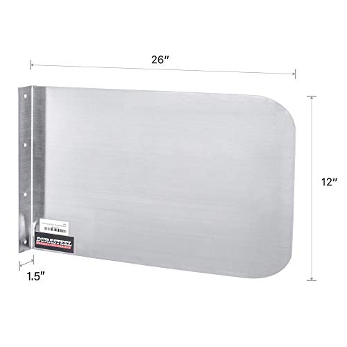 DuraSteel Stainless Steel Sink Splash Guard - 26" x 12" Wall Mount Commercial Kitchen Shield - Kitchen Safety & Hygiene Cooking Splatter Screen - Ideal for Hand Sinks, Prep Sink, Utility Sink - size: 26 x 12 inch Wall Mount