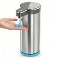 Automatic Liquid Soap Dispenser, Touchless Rechargeable Soap Dispenser for Kitchen & Bathroom, Stainless Steel, 4 Adjustable Foam Levels, USB-C, Waterproof, 12oz/350ml(Stainless Steel Liquid) - color: St-01 Liquid Gray