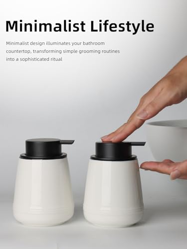 Ceramic Soap Dispenser 13oz,Hand Wash Soap Dispenser (Liquid Dispenser White) - color: Liquid Dispenser White