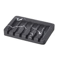INIUNIK Self Draining Soap Dish - Marble Look Soap Holder Tray Savers Box Container Sponge Holder for Bathroom Shower Kitchen, Black - color: Black-1 Pack
