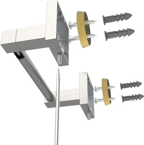 Ruacq Toilet Paper Holder Brushed Nickel 2 Pack Double Post Pivoting Square Tissue Holders Roll Holder Hangers Toilet Paper Stand Stainless Steel and Zinc Alloy Modern Wall Mounted - color: Brushed Nickel, size: Square-2pcs