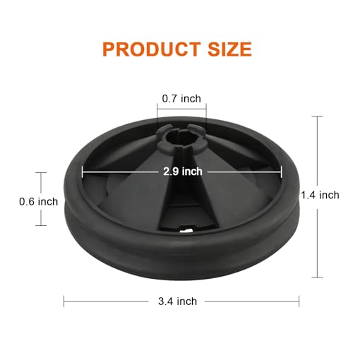 2Pcs 3 3/8" Garbage Disposal Splash Guard, Quiet Garbage Disposal Rubber Drain Insert, Sink Splash Guard QCB-AM Replacement for InSinErator Evolution Series, Removable Garbage Disposal Parts - color: Black 3 3/8" 2pack