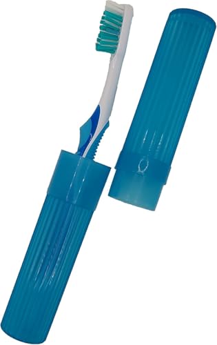 American Comb Toothbrush Holder - Blue, Made in USA, with Ventilation Holes, for Toothbrush Covers, Toothbrush Holder, Toothbrush Soft, Durable Design, Hygienic Bathroom Accessory - color: Blue