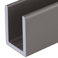 Brixwell SDCD38SN-CCP4 Satin Nickel 3/8" Fixed Panel Shower Door Deep U-Channel - 4 inch Sample - color: Satin Nickel, size: 4 Inch - Sample