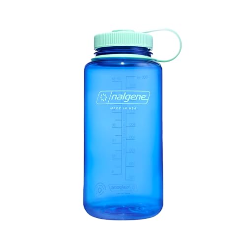 Nalgene 32 oz Wide Mouth Water Bottle | BPA-Free, Durable & Leak Proof, Lightweight Bottle for Hiking & Gym, Work & Travel - color: Cornflower Blue, size: 32 Ounces