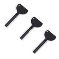 Semi-Circle Tube Paste Squeezer Set, Black 3 Pack Rolling Key Turner for Toothpaste and Cream Tubes, Easy Grip Handle for Bathroom Counter, Travel Kit, Reusable - color: Black