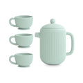 mushie Silicone Baby Tea Play Set | 4 Pieces Kitchen Play Toys for Toddlers 10 Months+ (Cambridge Blue) - color: Cambridge Blue
