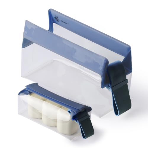 Cadence Parcel - Clear Travel Kit with Zipperless Magnetic Closure - Cove, Small - Durable, Leak-Resistant and TSA Approved Toiletry Bag - Modular Organization - Recycled TPU (.5 Qt) - color: Cove, size: Small