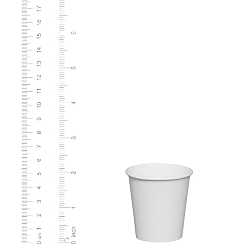 GUSTO 3 oz White Paper Bathroom Cups [100 Count] | Mini Size, Mouthwash, Rinsing, Medicine, Samples, Small Drinks, Disposable, & Clean Look