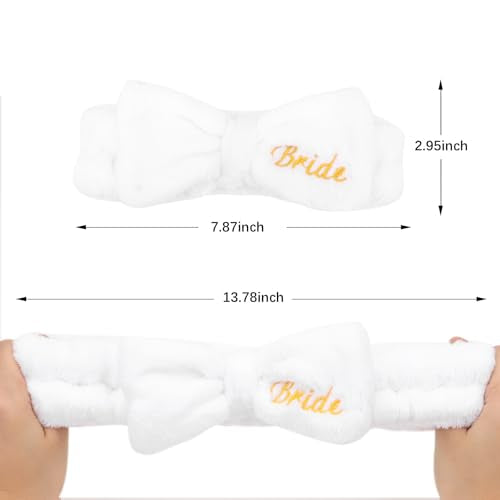 Semato Bachelorette Party Favor Set - Bride & Bridesmaid Spa Headbands (1 Bride + 7 Royal Blue) - color: 1 birde+7 royal blue