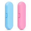 Fowecelt 2 Pack Electric Toothbrush Travel Case for Oral-B Pro and Other Electric Toothbrush, Portable Travel Toothbrush Holder(Blue & Pink) - color: Blue & Pink