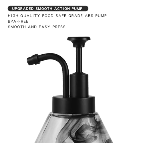 Soap and Lotion Dispenser Pumps Replacement Head, ABS Material Wider Mouth Bottle of 33mm (1.3inch) Gloss Smooth Action Pump, Rust Proof & Leak Proof for Soap Lotion Bottle Upcycling (Matte Black) - color: Matte Black