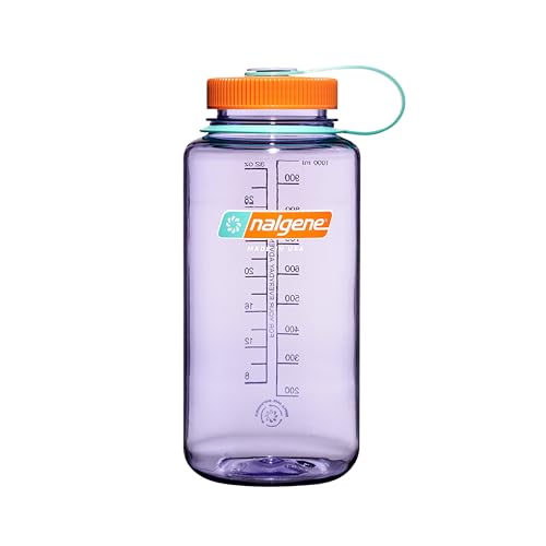 Nalgene 32 oz Wide Mouth Water Bottle | BPA-Free, Durable & Leak Proof, Lightweight Bottle for Hiking & Gym, Work & Travel - color: Amethyst, size: 32 Ounces