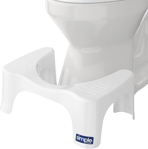 Squatty Potty Simple Curve Bathroom Toilet Stool 7" White - color: White
