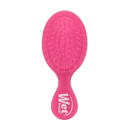 Wet Brush Mini Detangler Hair Brush, Pink Frost, Detangling Travel Hairbrush, Ultra-Soft IntelliFlex Bristles Glide Through Tangles with Ease, Pain-Free, All Hair Types - color: Pink Frost, size: 1 Count (Pack of 1)