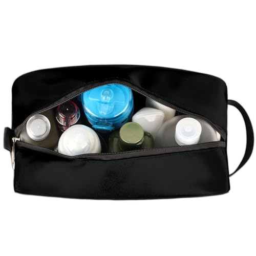 Kids Travel Toiletry Bag - Black Axolotl Waterproof Hanging Cosmetic Hygiene Bags for Boys Men - Large Shave Kit for Toiletries Accessories Bathroom Stuff - color: Black Axolotl
