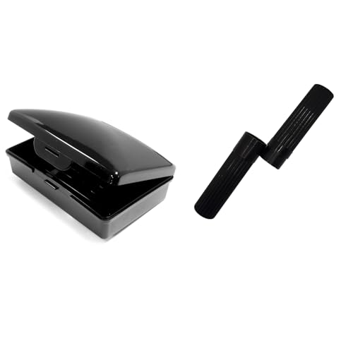 American Comb Black Toothbrush Covers & Soap Box Set - Matching Colors - Tooth Brush Cover Cap, Soap Dish Travel, Soap Dish Holder Travel - Plastic Portable Set with Cover - color: Black