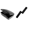 American Comb Black Toothbrush Covers & Soap Box Set - Matching Colors - Tooth Brush Cover Cap, Soap Dish Travel, Soap Dish Holder Travel - Plastic Portable Set with Cover - color: Black