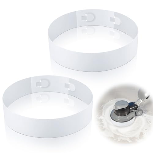 2 Pcs 96” Splash Guard for Floor Scrubbers Adjustable Splash Guard with Slots for Applicable Different Sizes Scrubbers, Stripping Floors Protect Walls