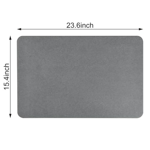 J&V TEXTILES Stone Bath Mat Diatomaceous Earth Shower Mat Non-Slip Super Absorbent Diatomite Stone Mats for Bathroom Floor Quick-Drying Easy to Clean (24''*15'') (Dove Grey) - color: Dove Grey