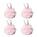 SEVENHEAD Bath Sponge Shower Loofahs,Pink, 50g/Piece, Mesh Pouf Bath Scrunchies Body Wash Puff(Set of 4) - style: Pink