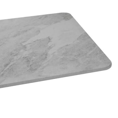 J&V TEXTILES Marble 24x15 Stone Bath Mat Diatomaceous Earth Shower Mat Non-Slip Super Absorbent Diatomite for Bathroom Floor Quick-Drying Easy to Clean (Gray Marble) - color: Gray Marble