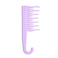 XO Curls Shower detangling hair comb, Wide tooth comb, Comb with hook for easy hanging in shower, Gentle on Scalp, Hair comb for with curly & wavy hair (Lavender) - color: Lavender
