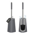 SetSail Toilet Brush, Compact Size Toilet Bowl Brush and Holder Toilet Brushes for Bathroom with Stainless Steel Handle Toilet Cleaner Brush with Durable Scrubbing Bristles, 2 Packs-Grey - color: Gray, size: 2 packs