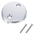 Tub Drain Overflow Covers, 3-1/8" Two Hole Bathtub Drain Overflow Cover with Screws, Fits Most Standard Bath Tub Drains(Silver)