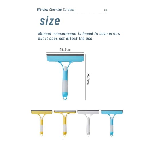 3 in 1 Window Cleaning Scraper, Squeegee with Sprayer, All-in-One Glass Cleaner Tool with Sponge & Rubber Blade for Shower Doors, Mirrors, Car Windows & Home Use - color: White * 2