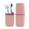 COMNICO Travel Toothbrush Cup Case Portable PP Seal Tooth Brush Holders Cover Multi-Function Toothpaste Storage Container Cup for Home School Camping Business Trip Bathroom (Pink) - color: Pink