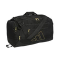 adidas Defender 5 Duffel Bag for Sports, Gym and Travel, Black/Gold Metallic, OSFA - color: Black/Gold Metallic, style: Small (42l)
