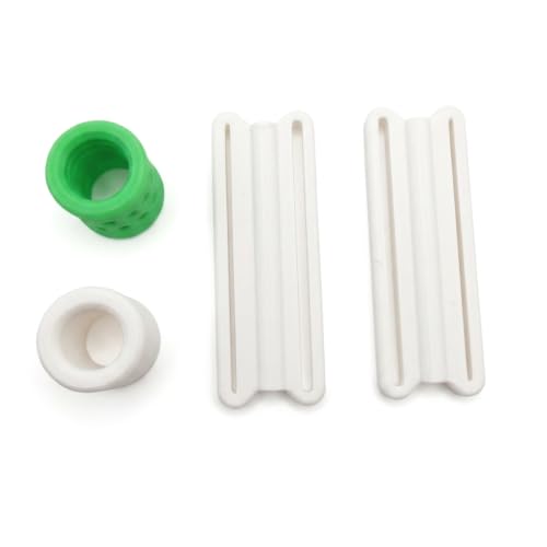 Toothpaste Refill Adapter & Toothpaste Tube Squeezer Combo Pack – Reusable Toothpaste Tube Connector Transfers Remaining Toothpaste Between Tubes – Reduce Waste, Save Money & Get Every Last Drop