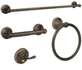 4 Piece Antique Bathroom Hardware Accessories Set Oil Rubbed Bronze,24 Inch Towel Bar Set,Towel Rack for Bathroom,Bathroom Towel Holder Bronze - color: Oil Rubbed Brushed Bronze