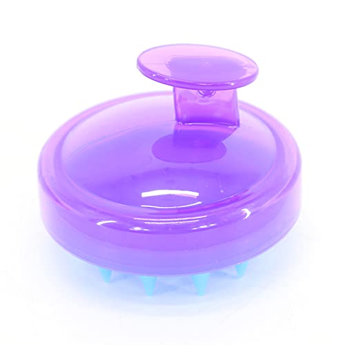 BTWTRY Purple Hair Shampoo Brush Scalp Care Hair Brush with Soft Silicone Care Scalp Massager for The Scalp Exfoliate and Deep Scalp Cleansing (Purple) - color: Purple