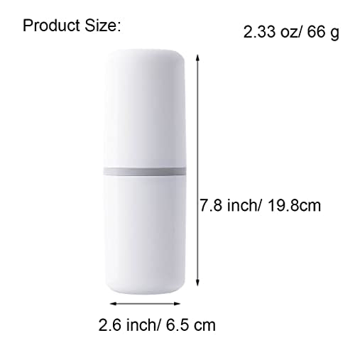 1 Pcs Travel Toothbrush Holder Plastic Toothbrush Travel Case Portable Toothbrush Holder for Travel Normal Toothbrush Electric Toothbrush Container for Traveling Business Camping Daily Uses - color: White