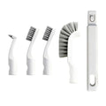 Crevice Cleaning Brush Set, Grout Brush Tools with 4Pcs Repalceable Scrub Brushes & 1 Handle, Small Hard Bristle Cleaner Brushes for Home Kitchen Sink Bathroom Corner Window Groove Cup Blender - size: 1small+1big+2medium