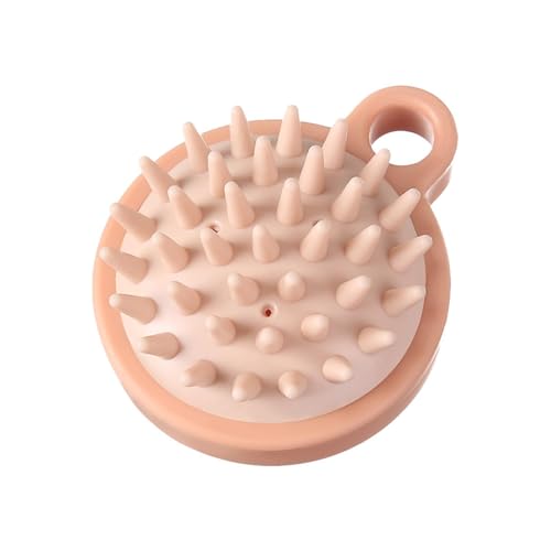 Generic Scalp Massager - Silicone Bristles Shampoo Brush | Head Scrubber for Men, Women & Kids - color: Pink
