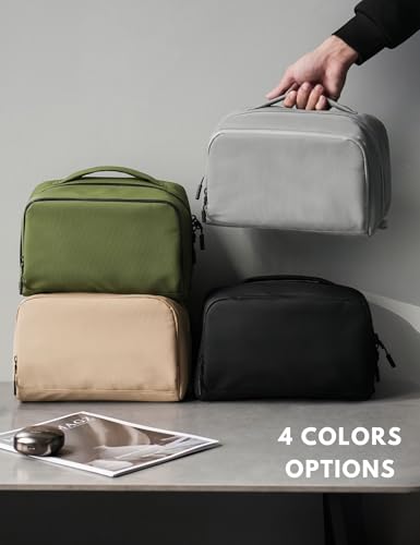 Large Hanging Travel Toiletry Bag for Men Women, Water-resistant Dopp Kit | 6L Large Capacity Wide Open Cosmetic Makeup Bag Bathroom Shower Bags for Toiletries, Grooming, Shaving Organizer Bag - color: Green