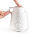 Agyiuns Foam Hand Soap Dispenser - 13.5 oz Ceramic foaming Hand soap Dispenser with Easy-to-Press Pump for Bathroom refillable Liquid Hand soap Dispenser (Foam-White) - color: Foam-white