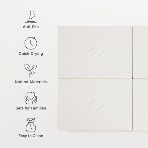 Dorai Home Stone Bath Mat for Bathroom | Quick-Drying Diatomaceous Earth Shower Mat, Non-Slip Natural Stone Modern Bathroom Rugs, Customizable Design | Sandstone, Large - 32.1" x 22.8" x 0.6" - color: Sandstone