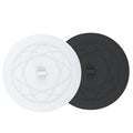 Tub Stopper 2PCS,Bathtub Drain Stopper,6 inches Bathtub Tub Drain Cover Stopper,Silicone Drain Plug,Kitchen Bathroom Hair Water Shower Stopper,Large Bathroom Laundry Accessories (White/Black) - color: White/Black