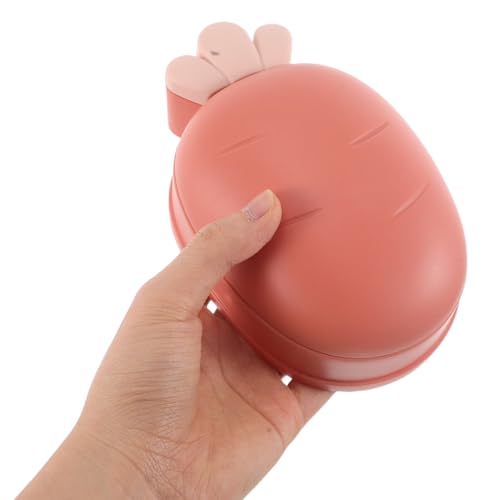 Ipetboom Double Layer Soap Holder with Drainage Leakproof Portable Soap Case with Lid for Bathroom and Travel 4pcs Set (red Green)